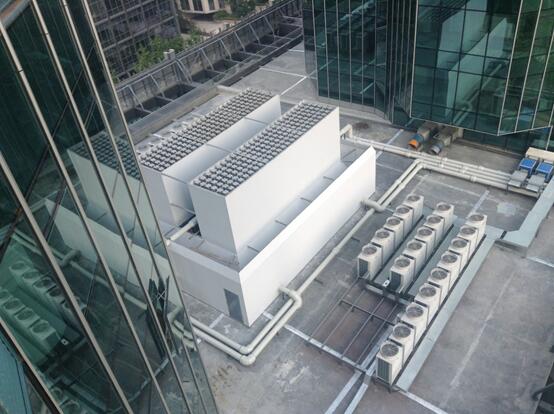 1中華航空大樓裙樓風(fēng)冷熱泵機組降噪 1中華航空大樓裙樓風(fēng)冷熱泵機組降噪